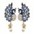Angel In You Exclusive Golden Blue White Earring Set / S 3338