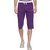 Vimal-Jonney Purple Cotton Blended Capri For Men