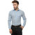 RG Designers Jute Blue Solid Slim Fit Formal Shirt