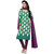 Drapes Womens Green Cotton Printed Dress material (unstitiched) DF1553 (Unstitched)