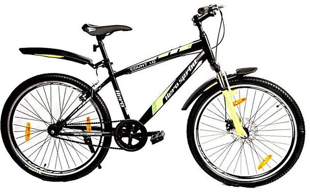 Hero Sprint Count 26T Single Speed Green Bicycle 66.04 cm 26 Mountain bike Bicycle