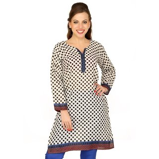 kurti designs for polka dots