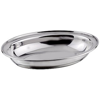 Grish Stainless Steel Oval Plates Size 2 (set Of 6)