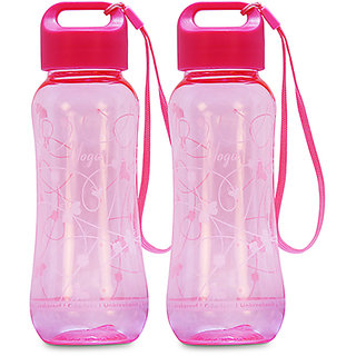 GPET Polycarbonate Yoga bottle Pink  Set of 2