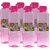 GPET Fridge Water Bottle Poppy 1 Ltr Pink  Set of 6