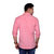 British Terminal Pink Plain Slim Full sleeves Casual Shirt for Men