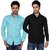 Black Bee Solid Casual Poly-Cotton Shirts pack of 2