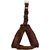 Petshop7 Nylon Dog Harness  Leash set with Fur 0.75 inch Small - Brown ( Chest Size - 25-28 Inch)
