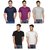 Rico Sordi Men's Multicolor Round Neck Set of 5 Cotton T-Shirt combo(RSD1127)