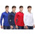 Red Code Solid pack of 4 Casual shirts for men