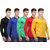 Red Code Casual Regular Fit Solid Shirt for Men (Pack of 5, Multicolor)