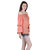 Jollify women's rayon orange pom pom top(ktiptoporg)