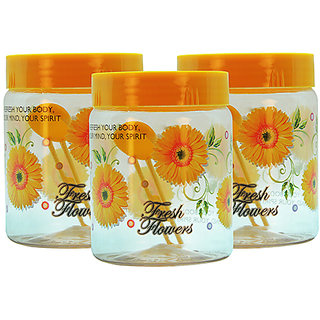GPET Print Magic Container 1000 ml  Yellow (Pack of 3)