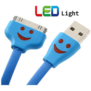 LED Light IPhone Data Cable Flat For Iphone 4 4s Best Quality Usb - 4434514