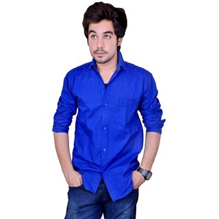 royal blue party wear shirt
