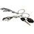 Metallic Silver Jaguar Keychain Key ring