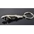Metallic Silver Jaguar Keychain Key ring