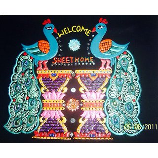 Buy Twin Peacock Fabric Painting Online Shopclues Com