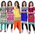 The Four Hundred Women's Cotton Printed Free Size Unstitched Regular Wear Kurti Material (Combo pack of 5)