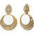 Jewels Capital Exclusive Golden White Earring Set / S 3710