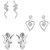Mahi Eita Collection Combo of Fashion Earrings Studs for Women with Crystal Stones