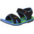 Men's Black, Blue  Green Velcro Floaters