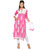 Florence Pink  White Chanderi Cotton Embroidered Dress Material (SB-3329) (Unstitched)