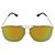 Joe Black JB-598-C5 Golden Rectangular Sunglasses