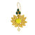 Fab Jewels Online Yellow Stone Gold Plated Leaf design Danglers Earrings for Girls and Women AJ02