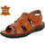 RiBiT Men's Handmade Stitch Down leather Gust Tan Sandals
