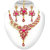 mergenta colour rhinestones studded necklace