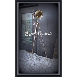 Authentic Spotlight Floor Lamp Chrome Finish Lamp With Revolving Tripod Lamp