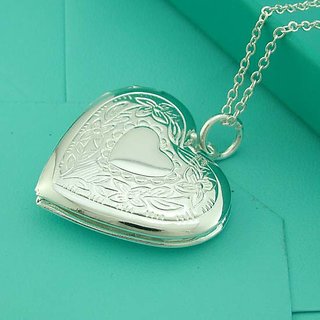 915 Silver Heart Pendant With Chain To Store Images As A Gift Got The Loved Ones