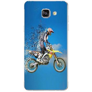 Fuson Designer Phone Back Case Cover Samsung Galaxy On7 Pro ( Biker Racing Illustration )