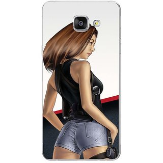 Fuson Designer Phone Back Case Cover Samsung Galaxy On7 Pro ( The Female Cop With Guns )