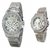i DIVA'S  Paidu Silver Collection Fancy Couple Analog Watches For Men And Women