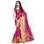 JUST FASHION Pink Cotton Silk Kanjivaram Saree