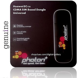 Buy Tata Photon Plus Huawei EC156 CDMA HSIA USB Modem Dongle Black