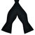 ShopLuvOnline Men's Classy Black Solid Self Open Bow Tie Satin Bow Ties