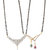 JDX White American Diamond Combo Of 2 Mangalsutra With Earrings Set For Women