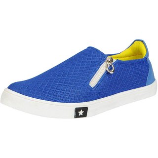 Fausto Men's Sky Blue Formal Zip Shoes