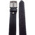 National Leathers Black Striped Milled Belt For Men's