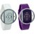 Glory Combo of Two Kawa Circular Silver Case Watches by 7Star
