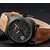 Curren Oval Black Dial Khaki Leather Strap Quartz Watch For Men