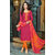 Decent world Magenta Embroidered Dress Material With Matching Dupatta (Unstitched)