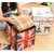 Fabric Folding Storage Box Foot Leg Rest Step Stool Country Home Decor