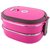 Homio Two Layer Lunch Tiffin Meal Box 1.48L Inner Stainless Steel (Pink)