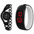 Glory Black plastic Round Couple Analog and Digital LED Watch - Set of 2
