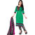 Florence Green Printed Polycotton Dress Material (SB-2930) (Unstitched)