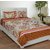 Home Castle 100 Cotton Orange Floral Double Bedsheet With 2 Pillow Covers (CTN-BST-HC-112)